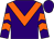 Purple, orange chevron, chevrons on sleeves (Mr R Bailey)