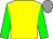 Yellow, green sleeves, grey cap (Mrs J Butler)