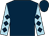 Dark blue, light blue sleeves, dark blue diamonds (Hb Racing Club)