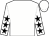 White, black stars on sleeves (The Out Of Puff Partnership)