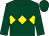 Dark green, yellow triple diamond (Manor House Stables LLP)