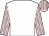 White, pink & white striped sleeves & cap (David P Myerscough)
