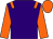 Purple, orange epaulettes & sleeves, orange cap (L J Young)