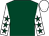 Dark green, white sleeves, dark green stars, white cap (Glen Devlin)