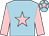 Light blue, pink star, sleeves and star on cap (Mrs Rosie Richer)