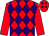 Red and purple diamonds, red sleeves (J Joyce, J H Lofthouse & Partner)