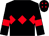 Black, red triple diamond, red armlet, black cap, red diamonds (Pulse Racing Ireland Syndicate)
