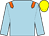 Light blue, orange epaulets, yellow cap (Middleham Park Racing XXXV)