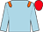 Light blue, orange epaulettes, red cap (Middleham Park Racing Cxiv)