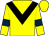 Yellow, black chevron, yellow sleeves, dark blue armlets (Mr G D C Jewell)