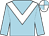 Light blue, white chevron, quartered cap (J F O'Malley)