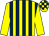 Yellow & dark blue stripes, yellow sleeves, check cap (Nigel Keenan)