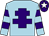 Light blue, purple cross of lorraine, hooped sleeves, purple cap, white star (G Brogan & Partner)