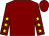 Maroon, yellow stars on sleeves (Mr Shapoor Mistry)