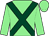 LIGHT GREEN, DARK GREEN cross belts (Miss Karen George)