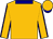 Old gold, navy blue collar, old gold sleeves, navy blue seams, old gold cap, navy blue visor (Breeze Easy Llc)