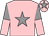 Pink, grey star, grey and pink halved sleeves, pink cap, grey star (Wood Marshall Bridger)