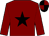Maroon, black star, black and maroon quartered cap (Told You So Partners)