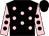 Black, pink spots, pink sleeves, black spots and cap (Ladies In Racing)