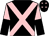 Black, pink cross belts, pink and black halved sleeves, black cap, pink stars (C Younghusband/g Pappadakis/j Noble)