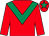 Red, emerald green chevron and star on cap (Gestut Ammerland/ Newsells Park)