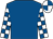 Royal blue, royal blue and white check sleeves, white and royal blue quartered cap (Mr Peter Hagger & Mrs Roseanne Hagger)