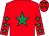 Red, emerald green star, emerald green stars on sleeves, red cap, emerald green stars (John Palmer)