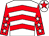 White & red chevrons, red sleeves, white stars, white cap, red star (Mrs Caroline O'Brien)