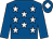 Royal blue, white stars, royal blue sleeves, royal blue cap, white diamond (Fair Salinia Ltd/pia Brandt)