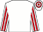 White, red striped sleeves, hooped cap (Mrs M Cahill)