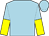 Light blue, yellow & light blue halved sleeves (Nurlan Bizakov)