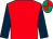 Red, dark blue sleeves, emerald green and red quartered cap (Mr Michael Mee)