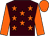Brown, orange stars, sleeves and cap (Mr T M Jennings)