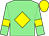 Light green, yellow diamond, armlets and cap (Mrs M Lingwood)