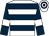 White, dark blue hoops, dark blue sleeves, white armlets (P Clemitshaw, D Fielding & W Veti)
