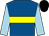 Royal blue, yellow hoop, light blue sleeves, black cap (Bolton Grange)