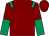 Maroon, emerald green epaulets, halved sleeves (Mr Alan Jones)
