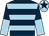 Dark blue, light blue hoops, halved sleeves, light blue cap, dark blue star (Mr M J Langdell)