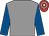 Grey, royal blue sleeves, cherry and white hooped cap (Mrs J B Floyd-Walker)
