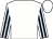 White, dark blue striped sleeves, white cap (Taylor's Bloodstock Ltd)