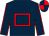 Dark blue, red hollow box, dark blue sleeves, red seams, quartered cap (Mr Jamie Railton)