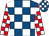 Royal blue and white check, red and white check sleeves (Mr S Lang)