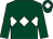 Dark green, white triple diamond and diamond on cap (Mr D O'meara)