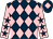 Dark blue and pink diamonds, pink sleeves, dark blue stars, dark blue cap, pink diamond (Simon Treacher & Clarissa Casdagali)