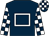 Dark blue, white hollow box, checked sleeves and cap (J W 's Wotafun Club)