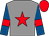 Grey, red star, royal blue sleeves, red armlets, red cap (C A Gledhill)