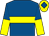 Royal blue, yellow hoop, halved sleeves, yellow cap, royal blue diamond (6 Bit Racing)