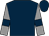 Dark blue, grey sleeves, dark blue armlets (Mr Andrew Maclean-perryment)