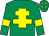 Emerald green, yellow cross of lorraine, armlets and diamonds on cap (Mr Liam Kelly & Mrs E Burke)