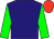 Oxford blue, green sleeves, flame cap (Mrs Dinah Posford)